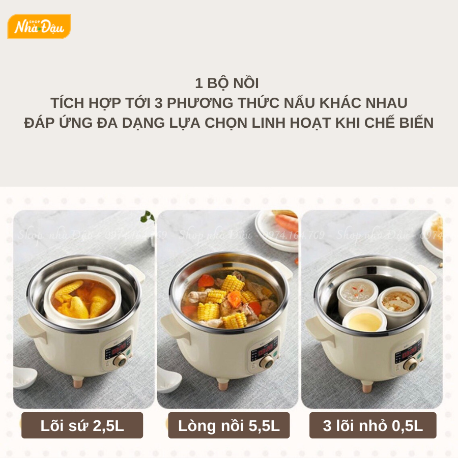 nồi nấu chậm bear