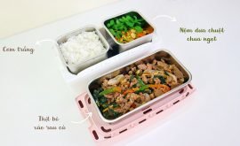 Chuẩn bị hộp cơm mang đi làm cho thứ 4