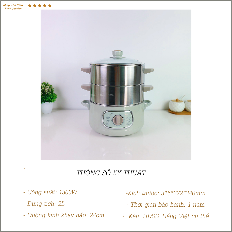 máy hấp điện tự động