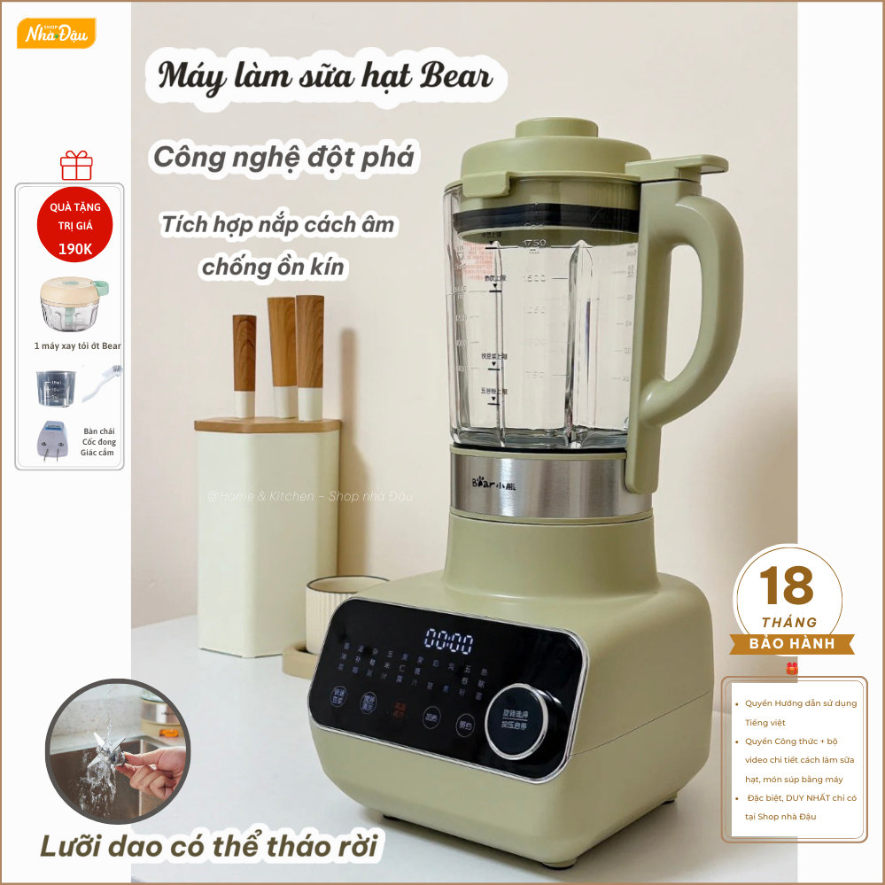 máy làm sữa hạt bear